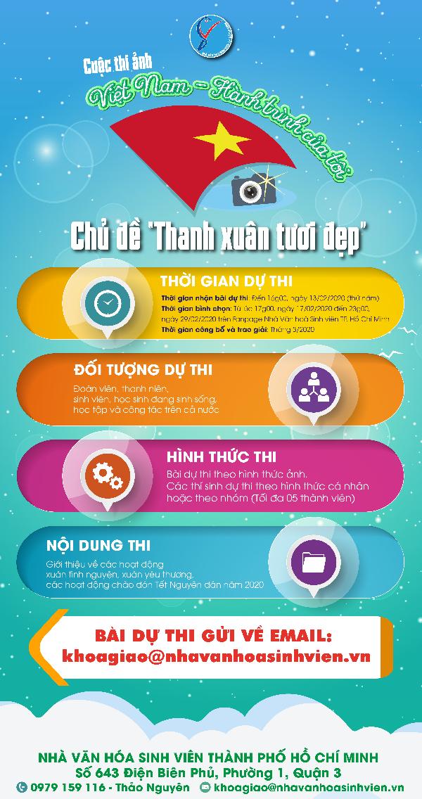 CUỘC THI ẢNH VIỆT NAM – HÀNH TRÌNH CỦA TÔI       Chủ đề “Thanh xuân tươi đẹp”