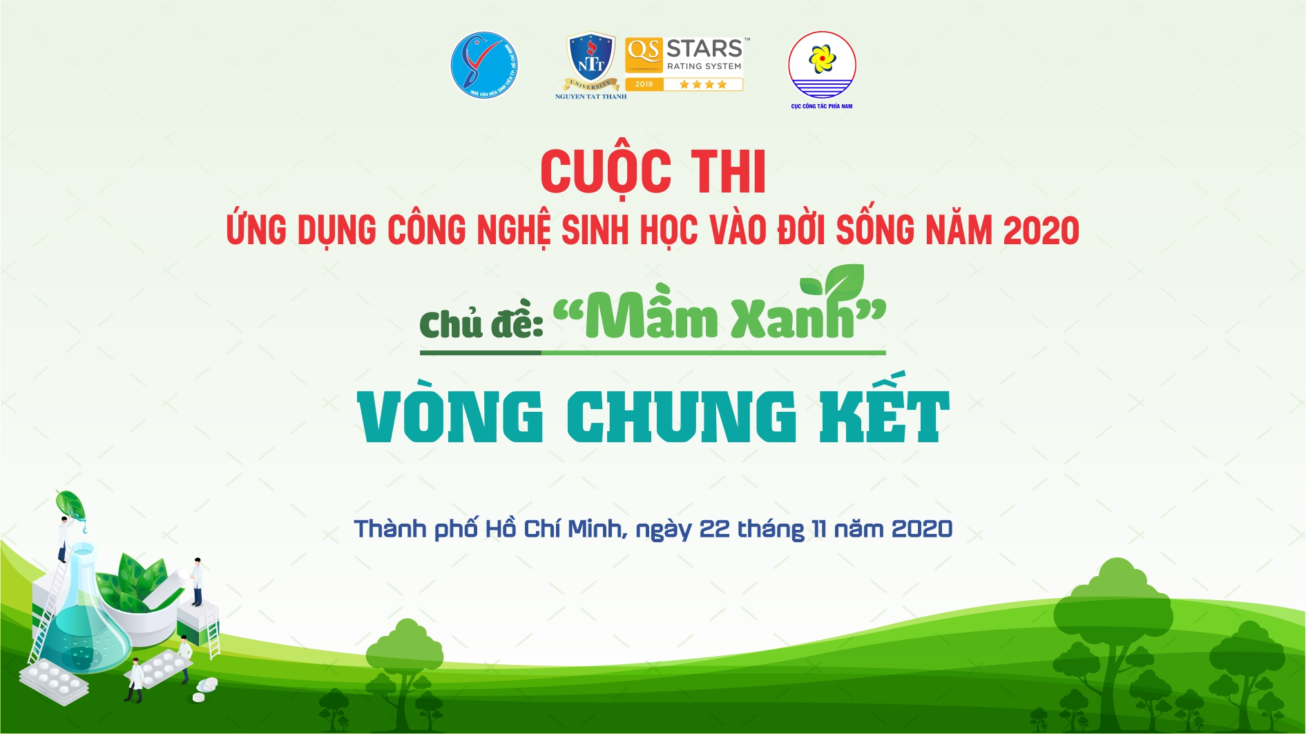 VÒNG CHUNG KẾT CUỘC THI ỨNG DỤNG CÔNG NGHỆ SINH HỌC VÀO ĐỜI SỐNG NĂM 2020, CHỦ ĐỀ: MẦM XANH