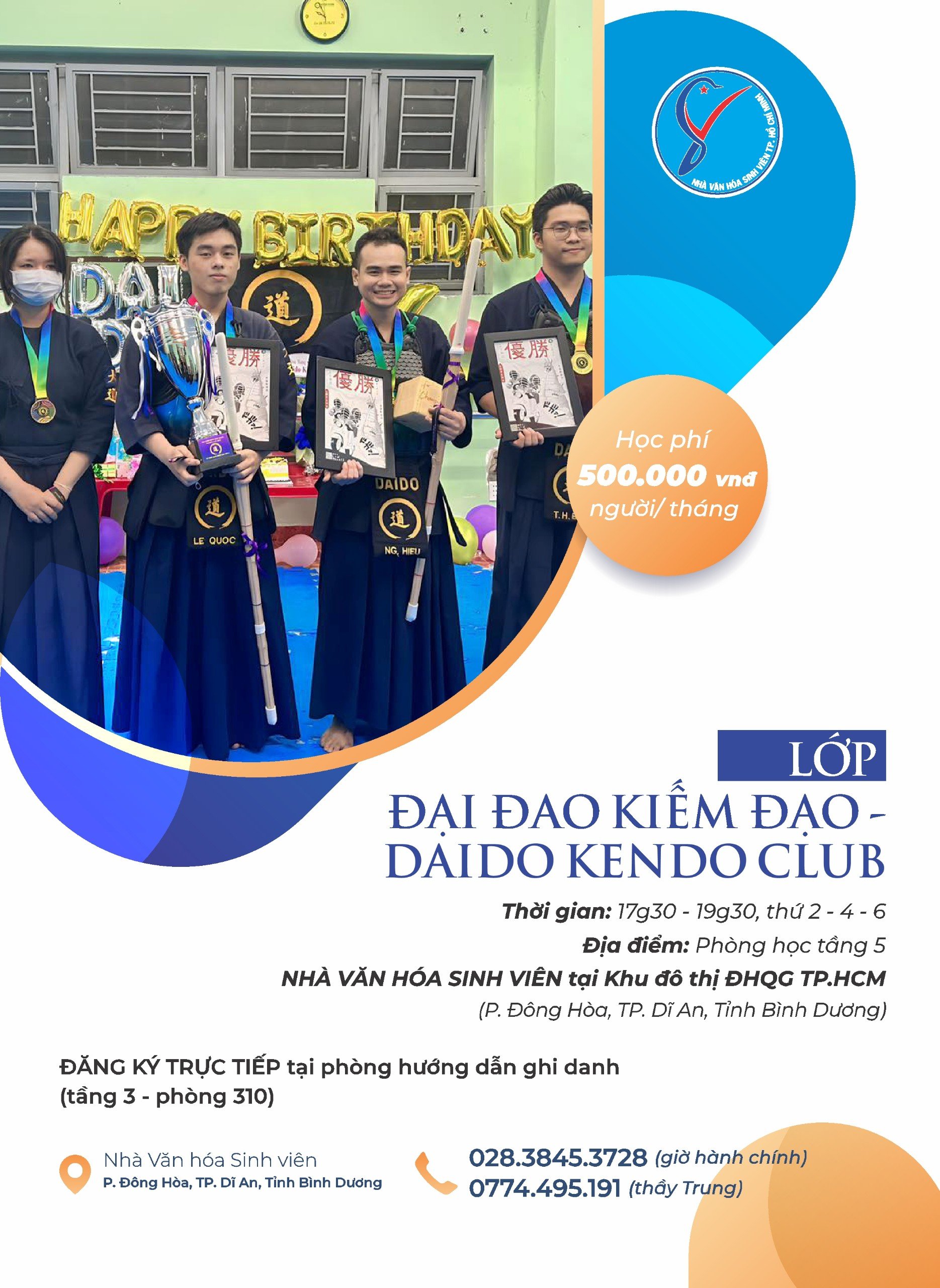 NK15 – LỚP ĐẠI ĐẠO KIẾM ĐẠO QUÁN – DAIDO KENDO CLUB